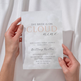 Invitation Nuage Nine Nuages Blancs Baby Shower