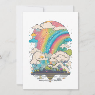 Invitation Nuages 20 pluie, couleurs pluvieuses, nuages brill