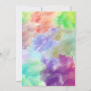 Invitation Nuages pastel colorés aquarelle abstraits modernes