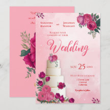 Nuances de Rose Magenta Mariage Moderne