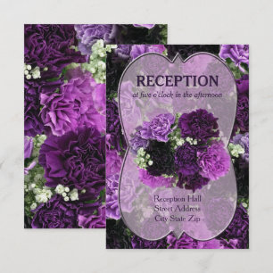 Invitation Nuances d'oeillets violets Réception de mariage