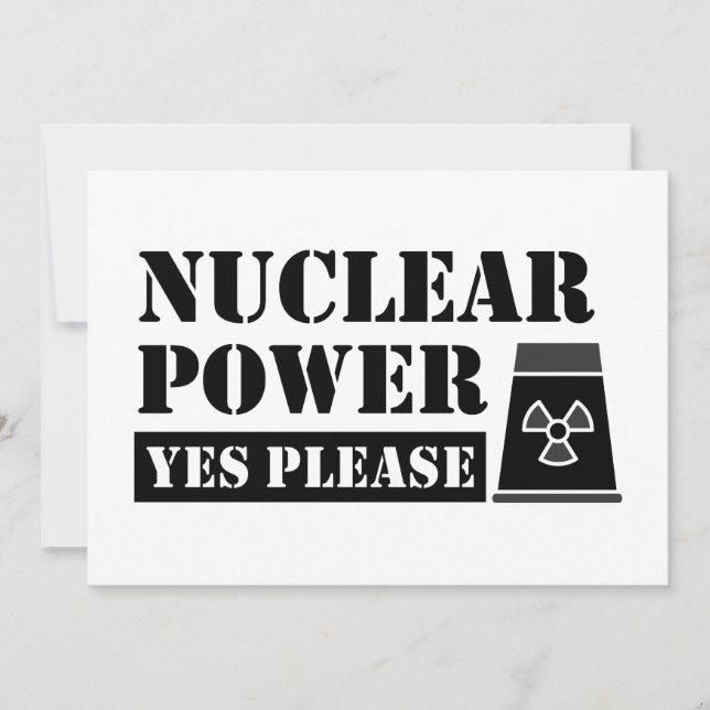 Invitation Nuclear Power Yes Please Statement (Devant)