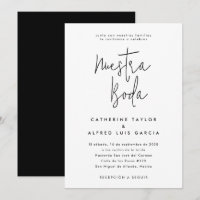 Nuestra Boda Espagnol Langue Noir Script Mariage