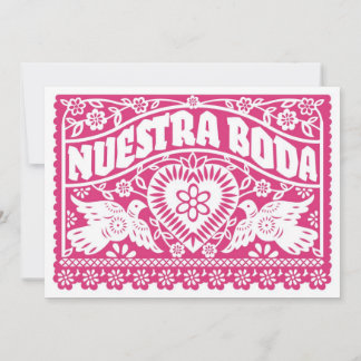 Invitation Nuestra Boda Papel Picado Inséparables