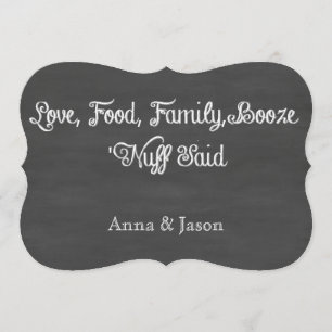 Invitation 'Nuff Said  Tableau de bord