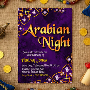 Invitation Nuit Arabienne - Violet