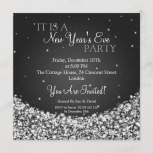 Invitation Nuit de la Saint-Sylvestre Noire