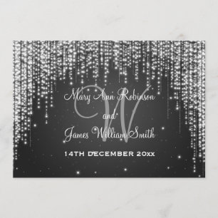 Invitation Nuit de mariage élégante et noire
