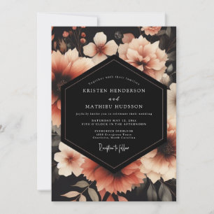 Invitation Nuit de noces au charbon de pêche