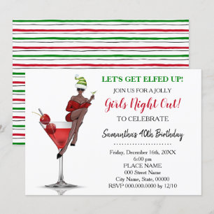 Invitation Nuit de Noël d'anniversaire Sortons nous lasser