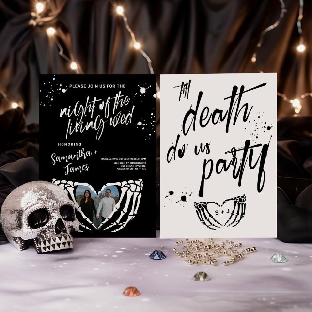Invitation Nuit d'Halloween de la Mariage vivante (Créateur téléchargé)