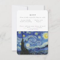 Nuit étoile Vieux mariage de peinture RSVP