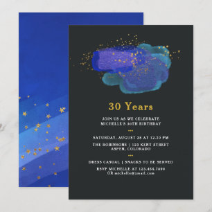 Invitation Nuit étoilée d'espace d'anniversaire de fantaisie