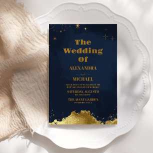Invitation Nuit étoilée Galaxie céleste Mariage