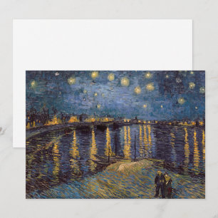 Invitation Nuit étoilée sur le Rhône par Vincent Van Gogh