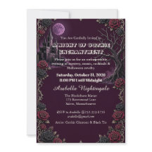 Nuit gothique d'Halloween, fête pouraine violette