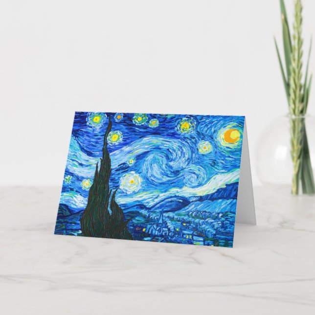 Invitation Nuit Van Gogh Starry (Devant)