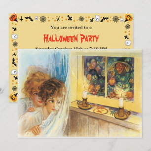 Invitation Nuit Vintage d'Effroi Quand les Lutins Sortent