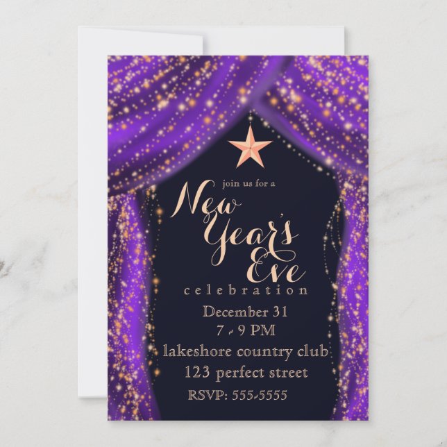 Invitation Nuits arabes Réveillon du Nouvel An (Devant)