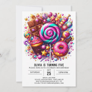 Invitation numérique d'anniversaire Sweets Adorabl