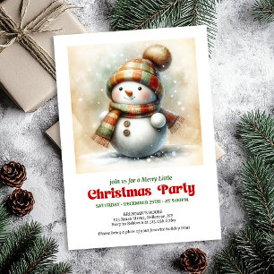 Invitation numérique de bonhomme de neige de dessi