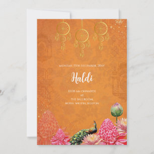 Invitation numérique Haldi et carte de mariage ind
