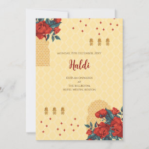 Invitation numérique Haldi et carte mariage indien