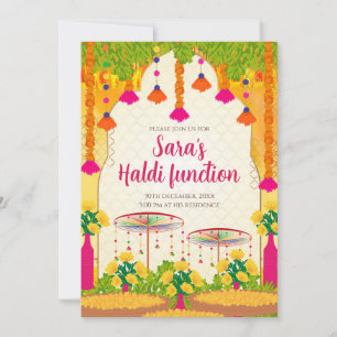 Invitation numérique Haldi Invitation Mehndi Carte