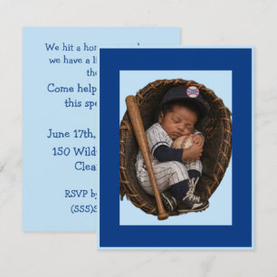 Invitation numérique pour la baby shower de baseba