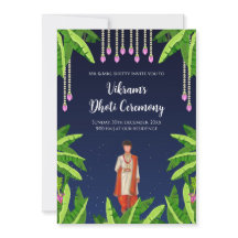 Invitation numérique pour la cérémonie de Dhoti du