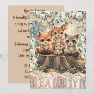 Invitation numérique pour une douche de bébé avec 
