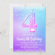 Numéro de glace blanc paillettes fille anniversair