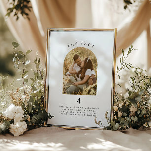 Invitation Numéro de la photo du Mariage minimaliste moderne