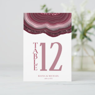 Invitation Numéro de la table de Parties scintillant du Géode