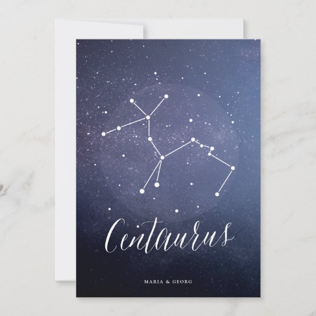 Invitation Numéro de tableau de l'étoile de constellation Cen (Devant)
