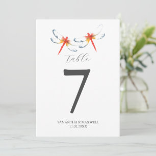 Invitation Numéro de tableau imprimable Mariage de destinatio