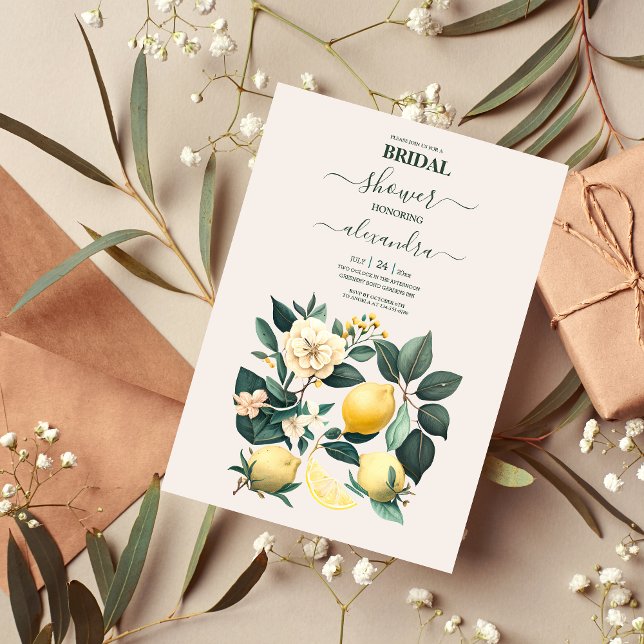Invitation nuptiale d'agrumes rustique (Créateur téléchargé)