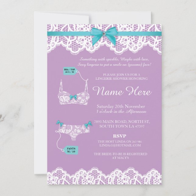 Invitation nuptiale d'arc de rose de dentelle de (Devant)