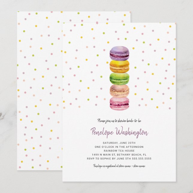 Invitation nuptiale de douche de confettis de (Devant / Derrière)