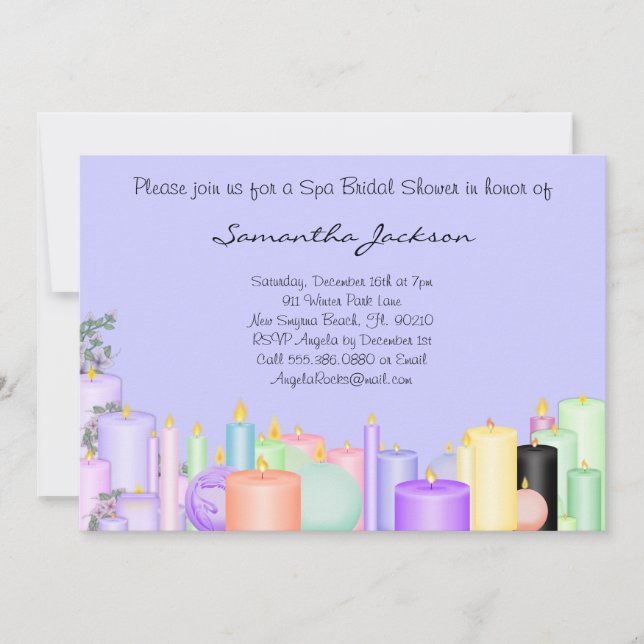 Invitation nuptiale de douche de jeune mariée de (Devant)