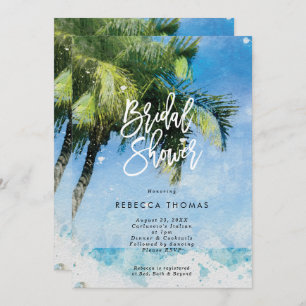 invitation nuptiale de douche de palmiers pour