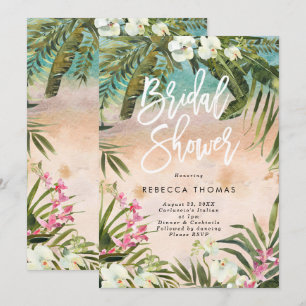 invitation nuptiale de douche de paumes pour