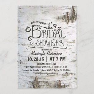 invitation nuptiale de douche de pays rustique