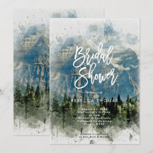 invitation nuptiale de douche de sapins de
