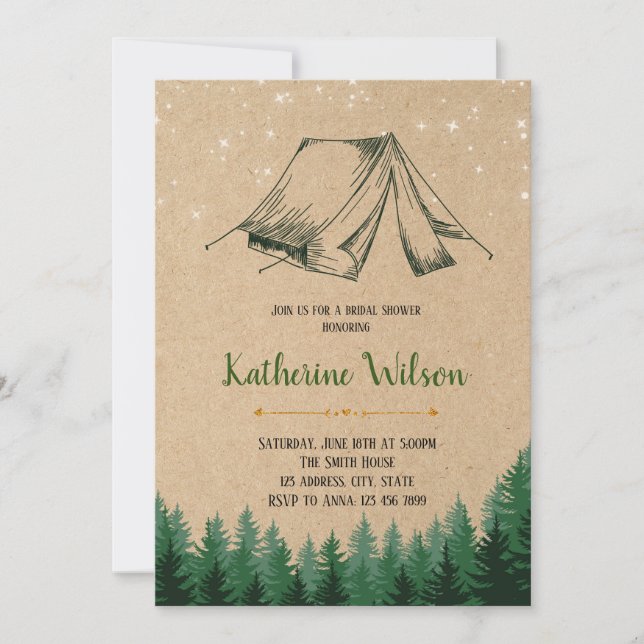 Invitation nuptiale de partie de douche de (Devant)