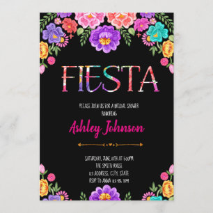 Invitation nuptiale de partie de fiesta de douche