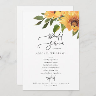 Invitation nuptiale de tournesol blanc moderne