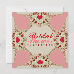Invitation nuptiale d'exposition de coeurs d'amour