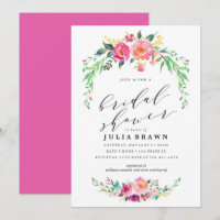 Invitation nuptiale FLORALE DE BOHÈME de douche