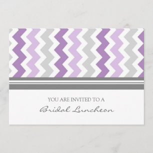 Invitation nuptiale grise pourpre de déjeuner de